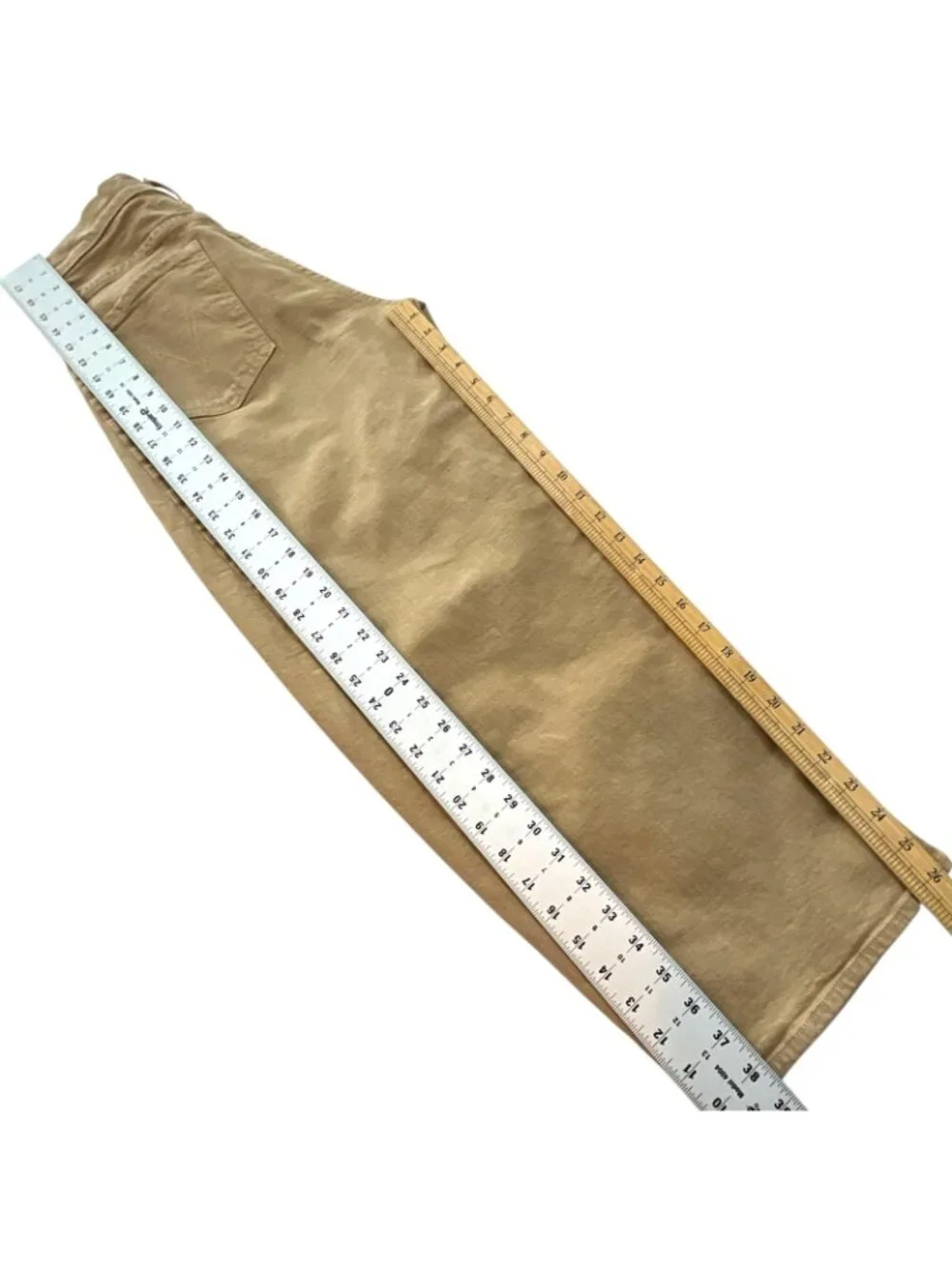 Mother Superior Half Pipe Flood Jeans Womens 30 Beige High Rise Barrel Wide Leg